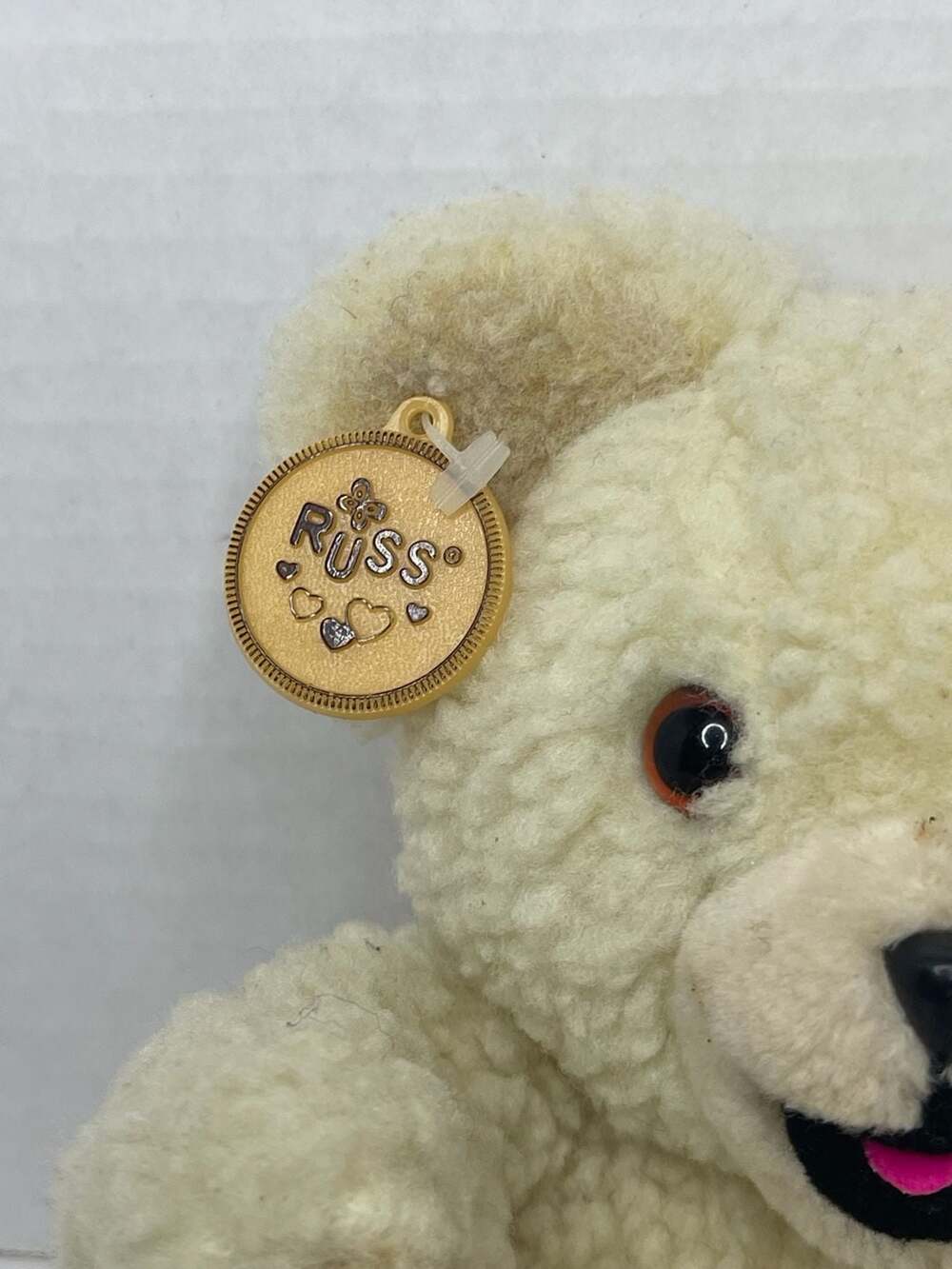 Vintage 1985 Russ Berrie Snuggle Bear Plush Fabric Softener Mascot 8” - Picture 2 of 8